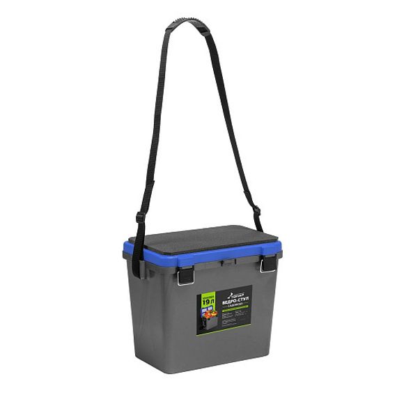 Ведро-стул серый/синий (T-VS-GB) Тонар