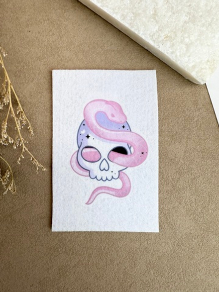 Шаблон череп kawaii