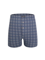 Клетчатые трусы-шорты из хлопка (Размер: M) (Цвет: синий)