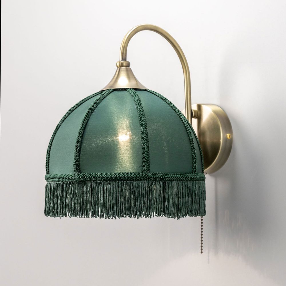 Citilux Базель CL407312 Бра с зелёным абажуром и выключателем