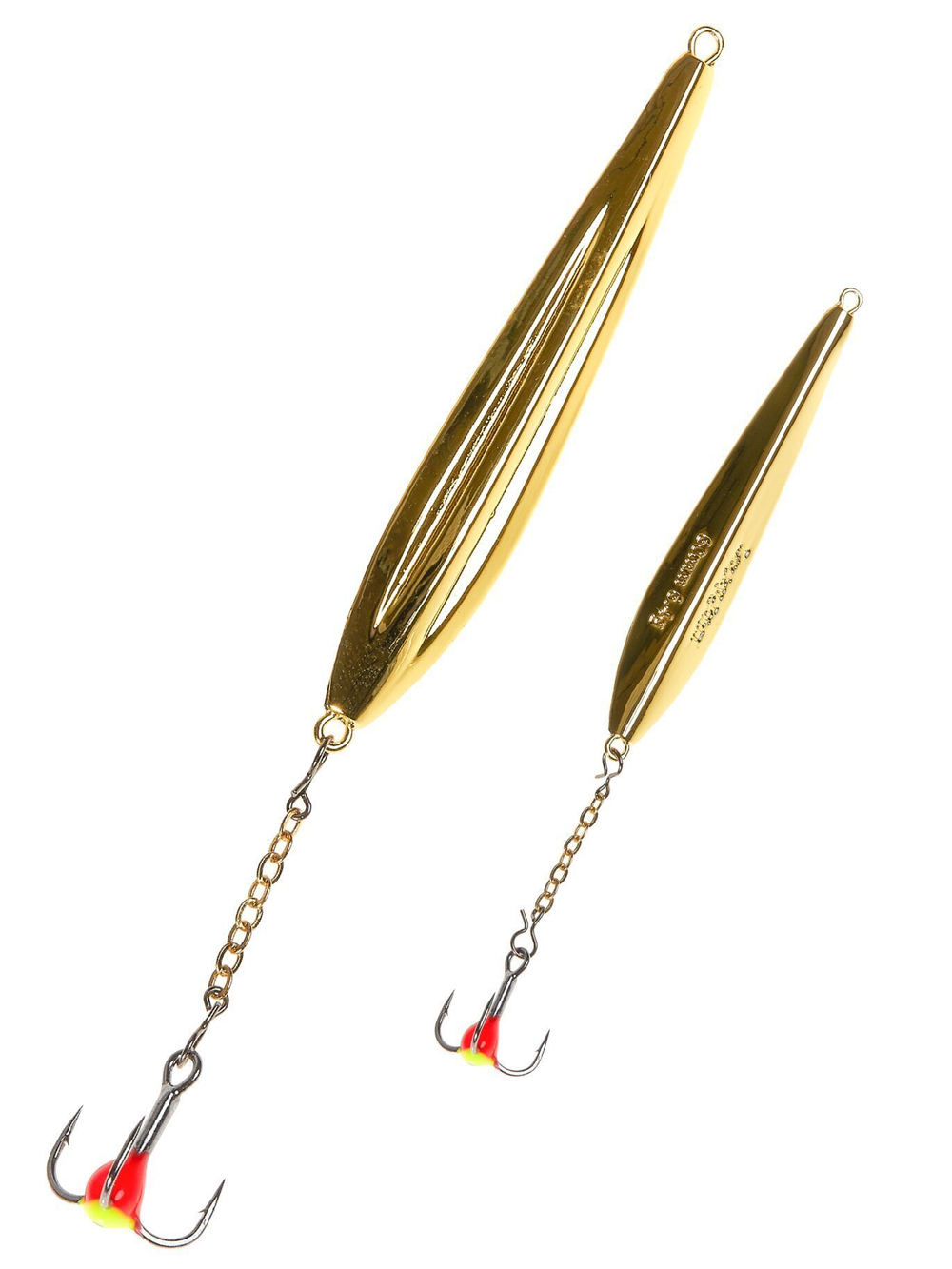 Блесна вертикальная зимняя Lucky John FIN Blade с цепочкой и тройником 60мм S блистер