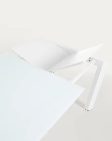 ATTA Стол 160 (220) x90 белое стекло
