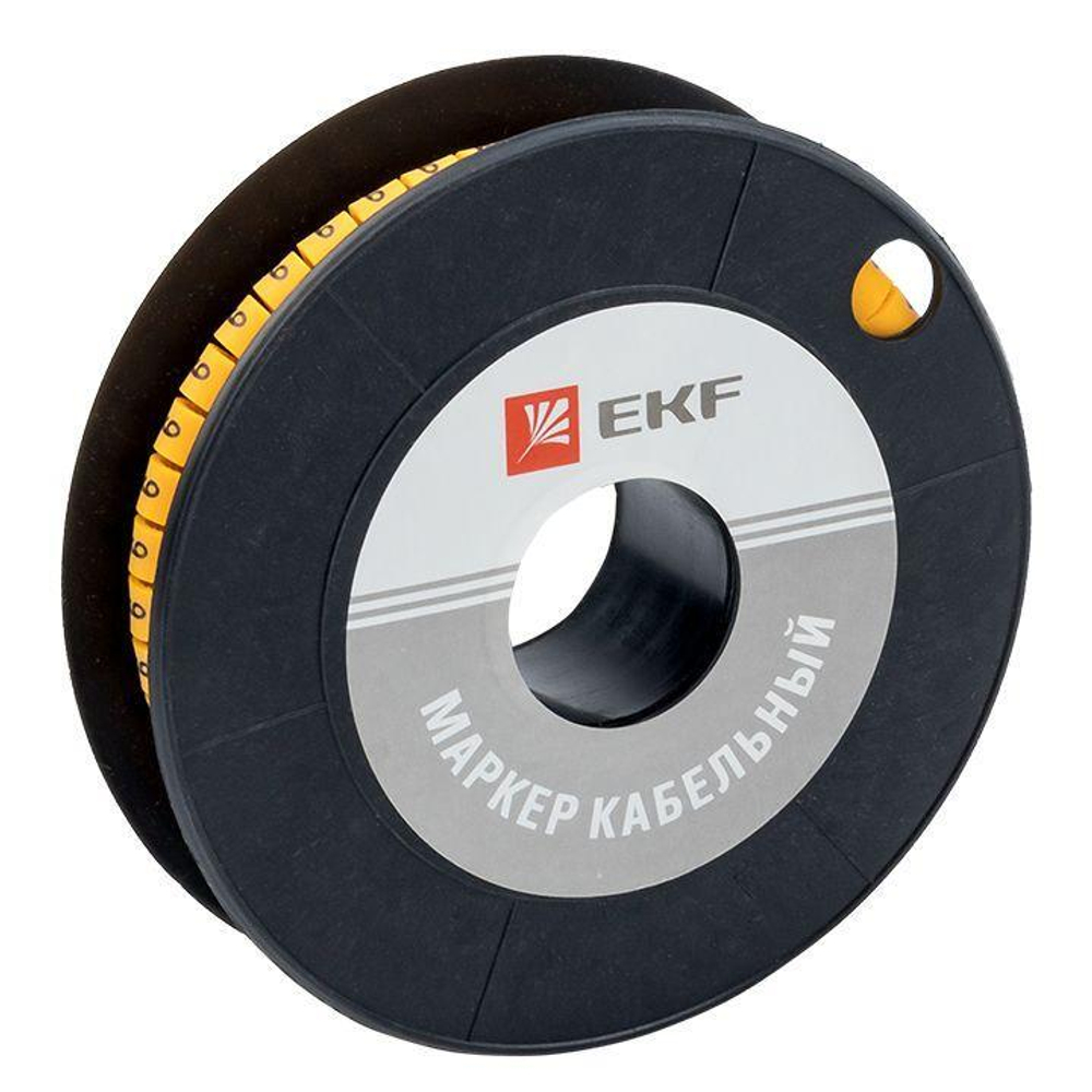 Маркер каб. 6.0кв.мм "9" (ЕС-3) (уп.350шт) EKF plc-KM-6-9