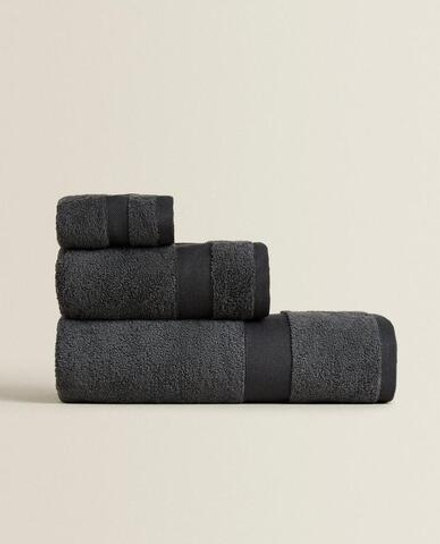 ZARA HOME ПОЛОТЕНЦЕ ИЗ ХЛОПКА ВЫСШЕГО КАЧЕСТВА, АНТРАЦИТОВЫЙ