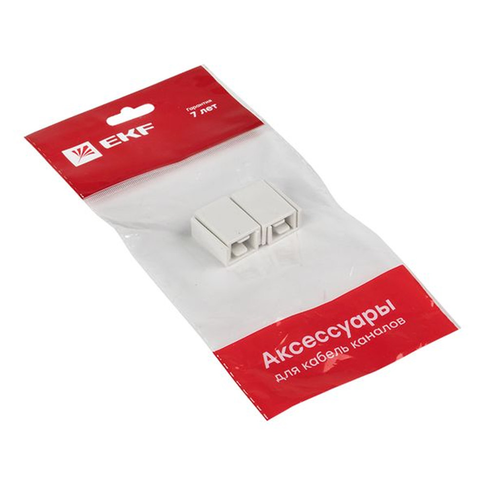 Соединитель (15x10) (4 шт) белый EKF-Plast