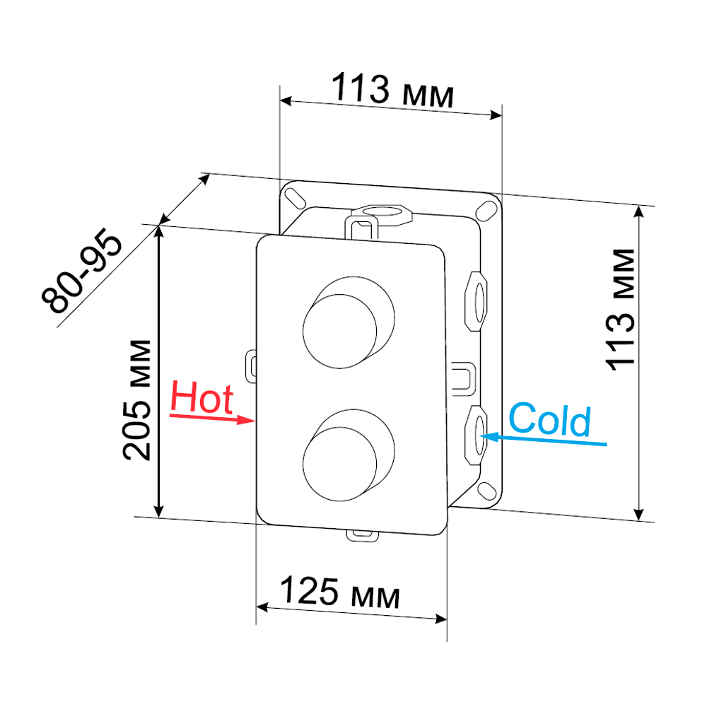 Душевая система встраиваемая RGW SP-6143-01