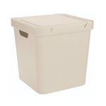 Ящик с крышкой универсальный "luxe", 286х286х286 мм, 18л (бежевый)
