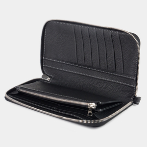 Кожаный кошелек, теленок черного цвета