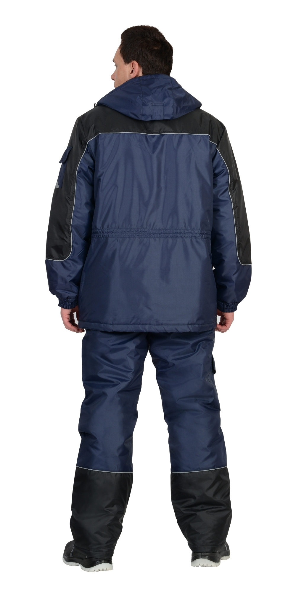 Костюм СИРИУС-ФОТОН куртка, брюки тёмно-синий с черным и СОП (подкладка флис)