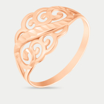 Кольцо женское из розового золота 585 пробы без вставки (арт. 10405А)
