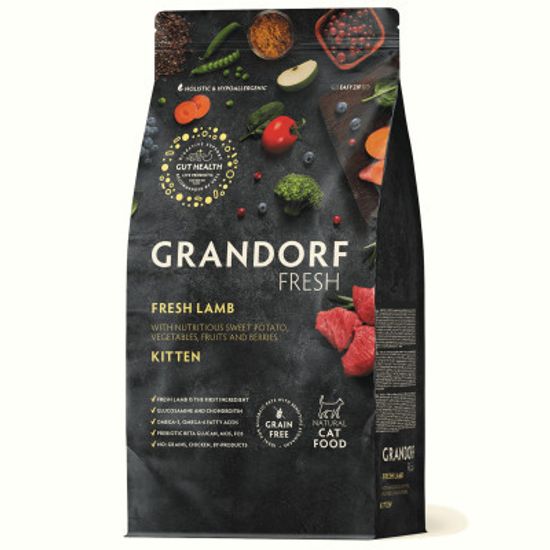 Grandorf Fresh Сухой корм для котят и беременных кошек с ягненком и бататом