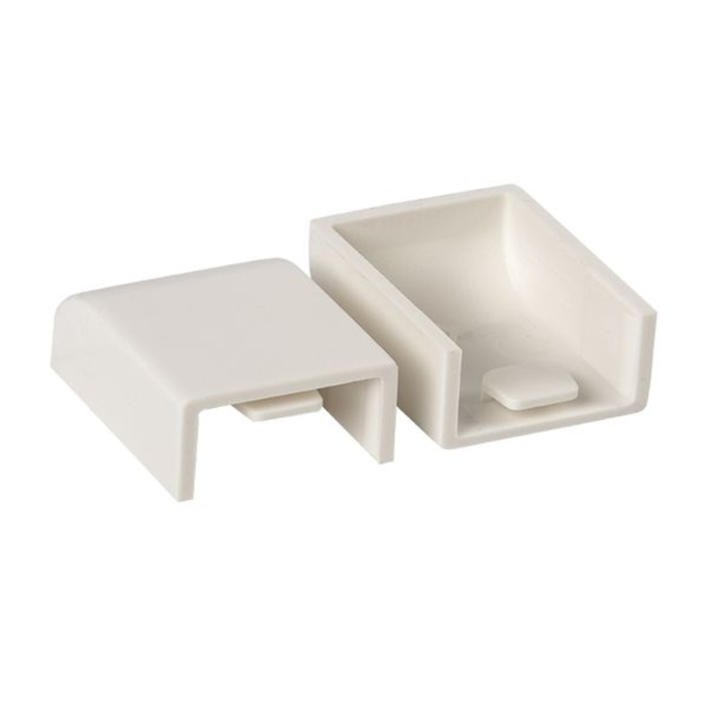 Заглушка (20x10) (4 шт) белая EKF-Plast