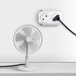 Разветвитель электрический ЭРА SP-2-W на 2 розетки без заземления 16А белый