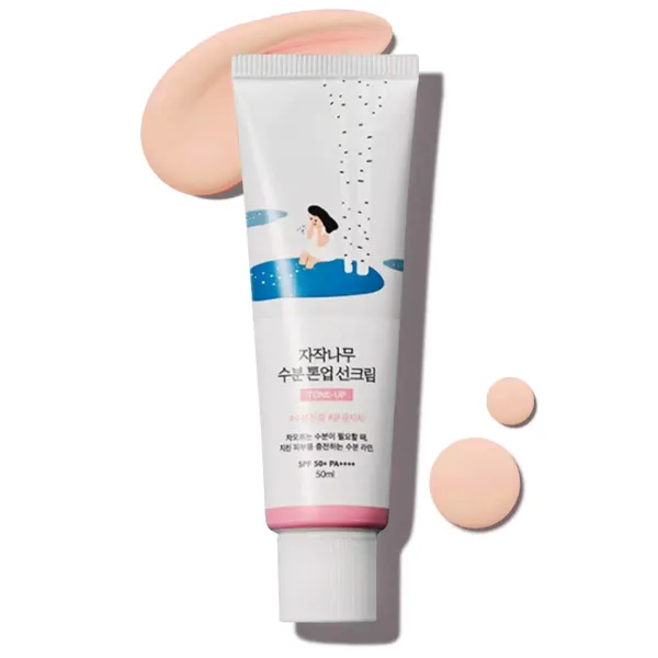 Round Lab Birch Juice Moisturizing Tone-Up 50ml - Тонирующий крем с СПФ защитой