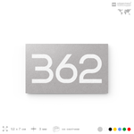 Номер на дверь 362, табличка на дверь для офиса, квартиры, кабинета, аудитории, склада, серая 120х70 мм, Айдентика Технолоджи