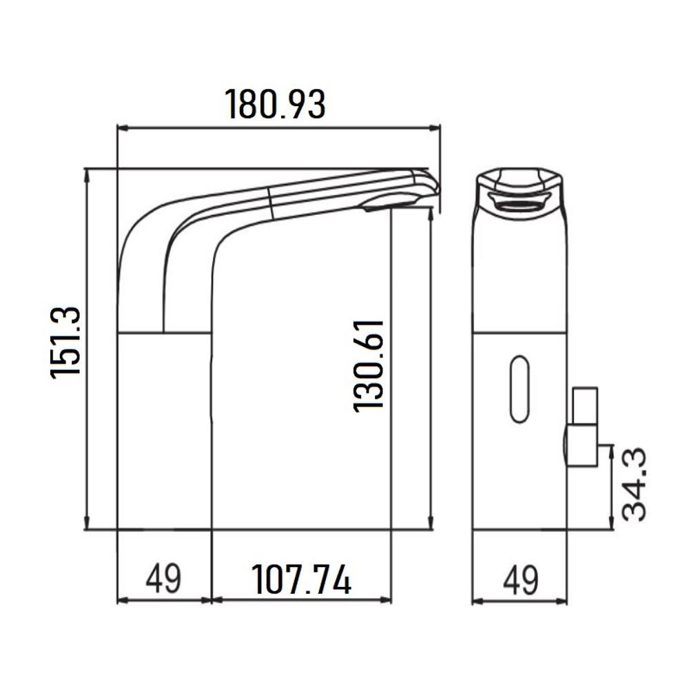 СМЕСИТЕЛЬ СЕНСОРНЫЙ ДЛЯ РАКОВИНЫ LGM-1205