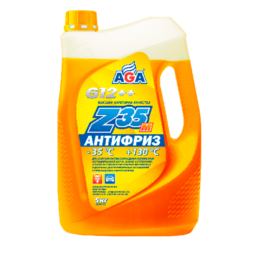 ОЖ Антифриз готовый AGA Z-35 G12++ оранжевый (5кг)