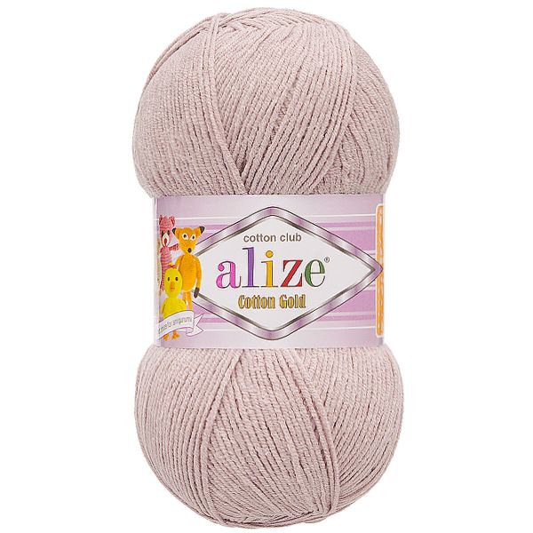 Пряжа Alize (Ализе) Cotton Gold / уп.5 мот. по 100 г, 330м, 592 пыльная роза