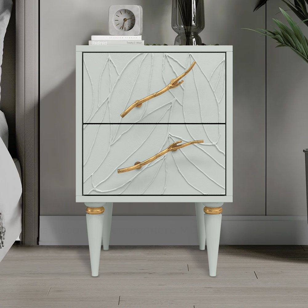 Тумба Арт Колор leaves Классик Голд Серый дым