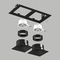 Комплект со светильником Lightstar Domino Quadro (214527+214507+214507+214007+214007) D5270707BMOD
