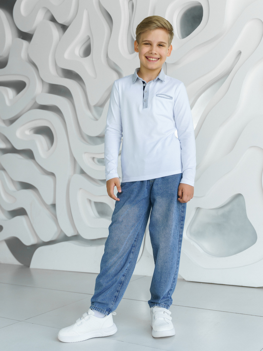 Поло с длинным рукавом