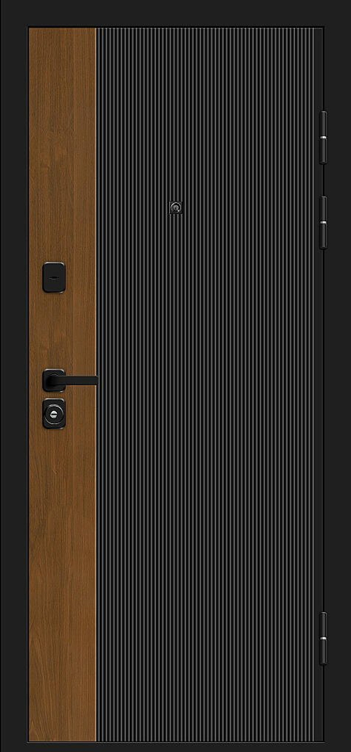 Optim Z-2 Вертикаль Муар черный-Грецкий Орех/Белый 205*96 левое