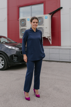 Блузка 2994ШЕ, темно-синий #89ТС092994ШЕ