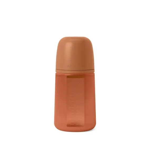 Силиконовая бутылочка Suavinex Colour Essence для детского питания, с соской из силикона 240 мл Красная