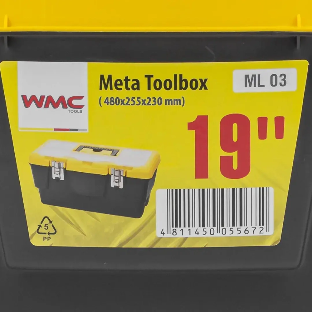 Ящик пластмассовый 19'', 480x255x230мм WMC TOOLS WMC-ML.03