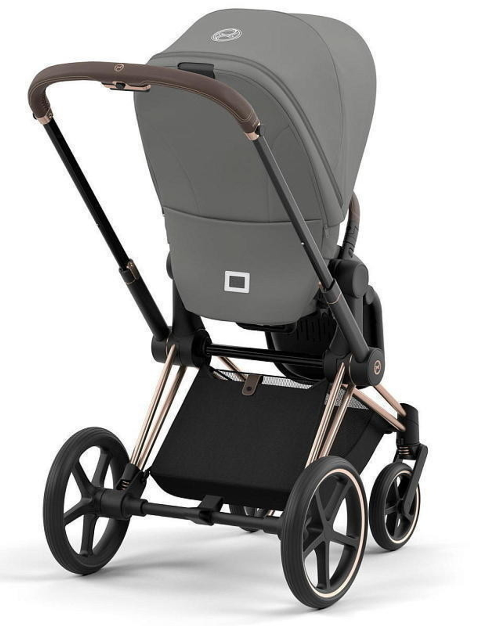 Коляска Cybex Priam IV Rosegold complete Aton S2 Moon Black Base One 4 в 1 Mirage Grey