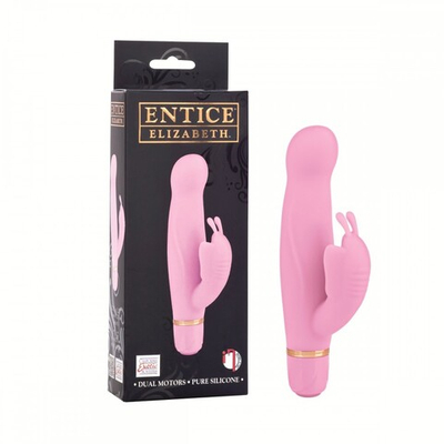 Розовый вибратор с клиторальной бабочкой ENTINCE ELIZABETH