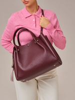 Кожаная сумка Vasilisa DBR 31210 зимняя вишня