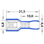 Клемма плоская полностью изолированная РППи-м 2.5-(6.3)/РпИмп 2-250 гнездо 6.6 мм 1.5-2.5 мм² REXANT