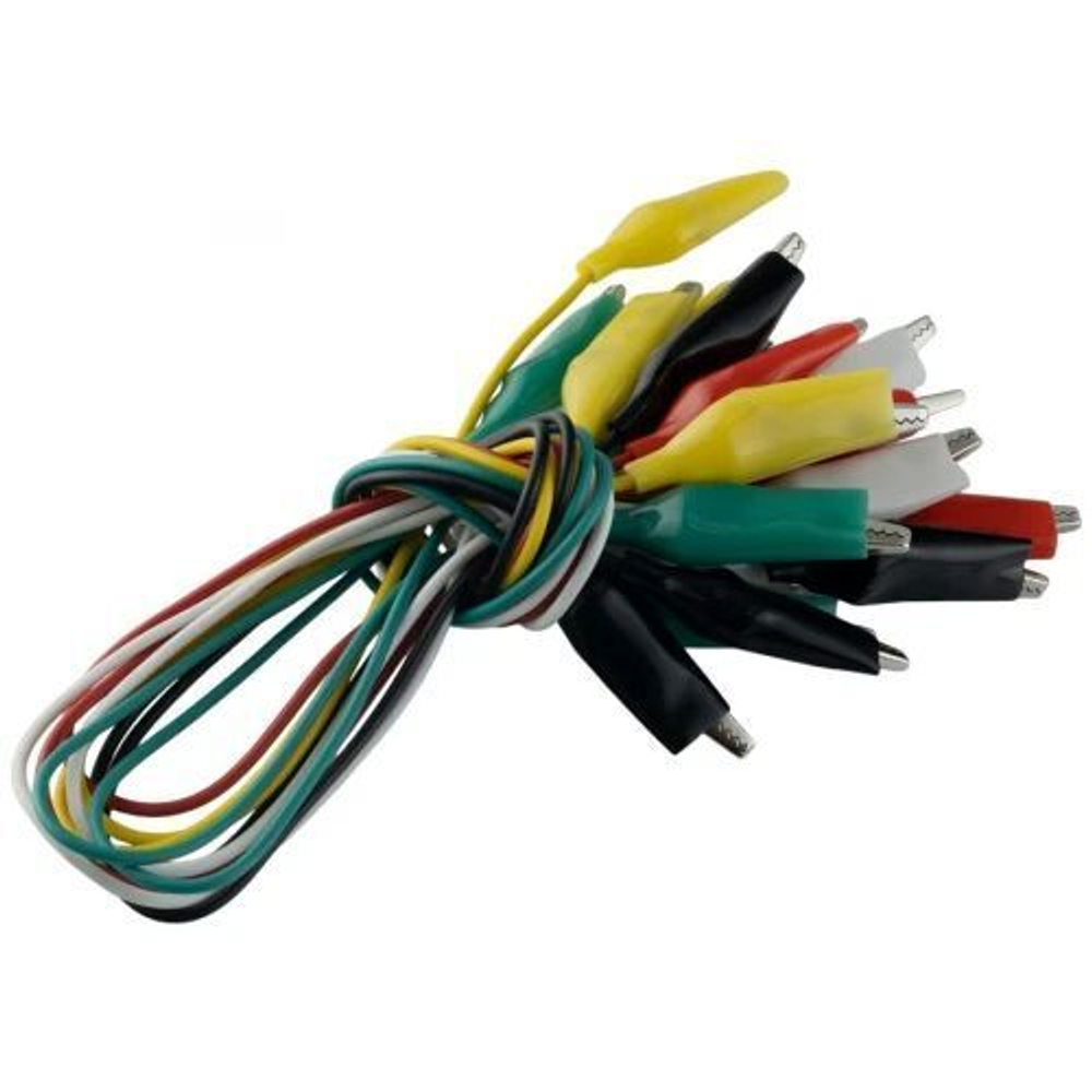 Набор проводов с крокодилами 5A 45мм (50см)