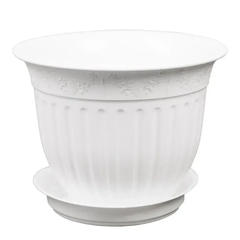 Горшок Виноград, D 16, 1 л, прозрачный с поддоном