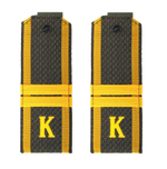 Погоны оливковые с буквой К и нашитым желтым галуном мл. сержант