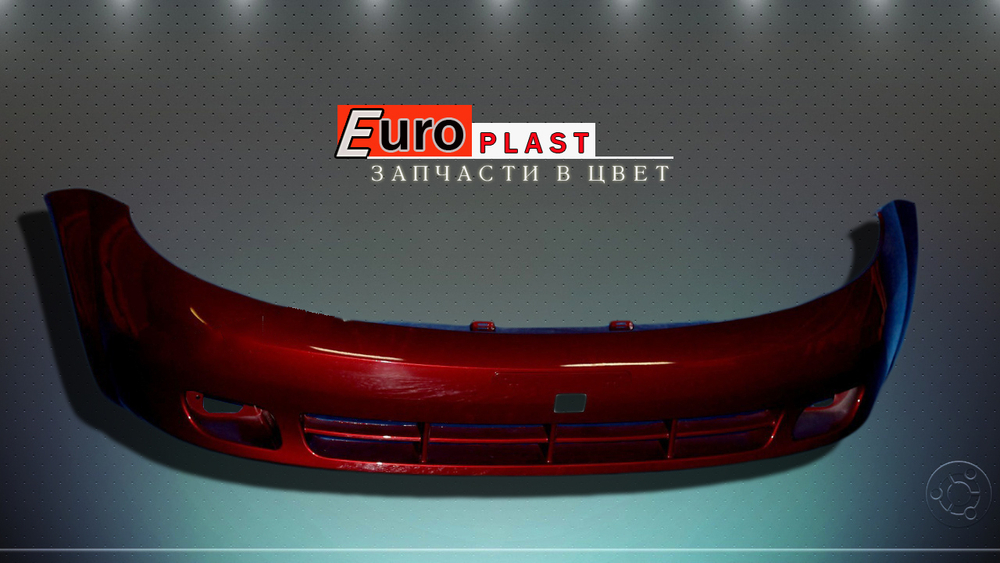 Передний бампер красный для Chevrolet Lacetti хэтчбек