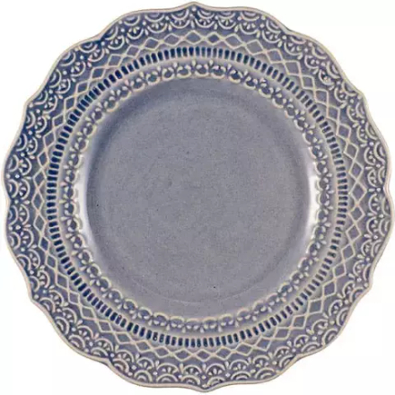 Тарелка «Скалистос» пирожковая керамика D=15,H=2см голуб