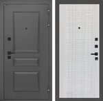 Дверь Входная Металлическая Лабиринт ОРЛЕАН 06 Сандал белый