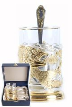 Подстаканник Судак с позолотой