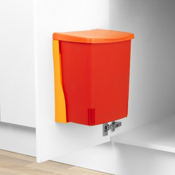 Ведро для мусора Brabantia встраиваемое красное 10л общий вид