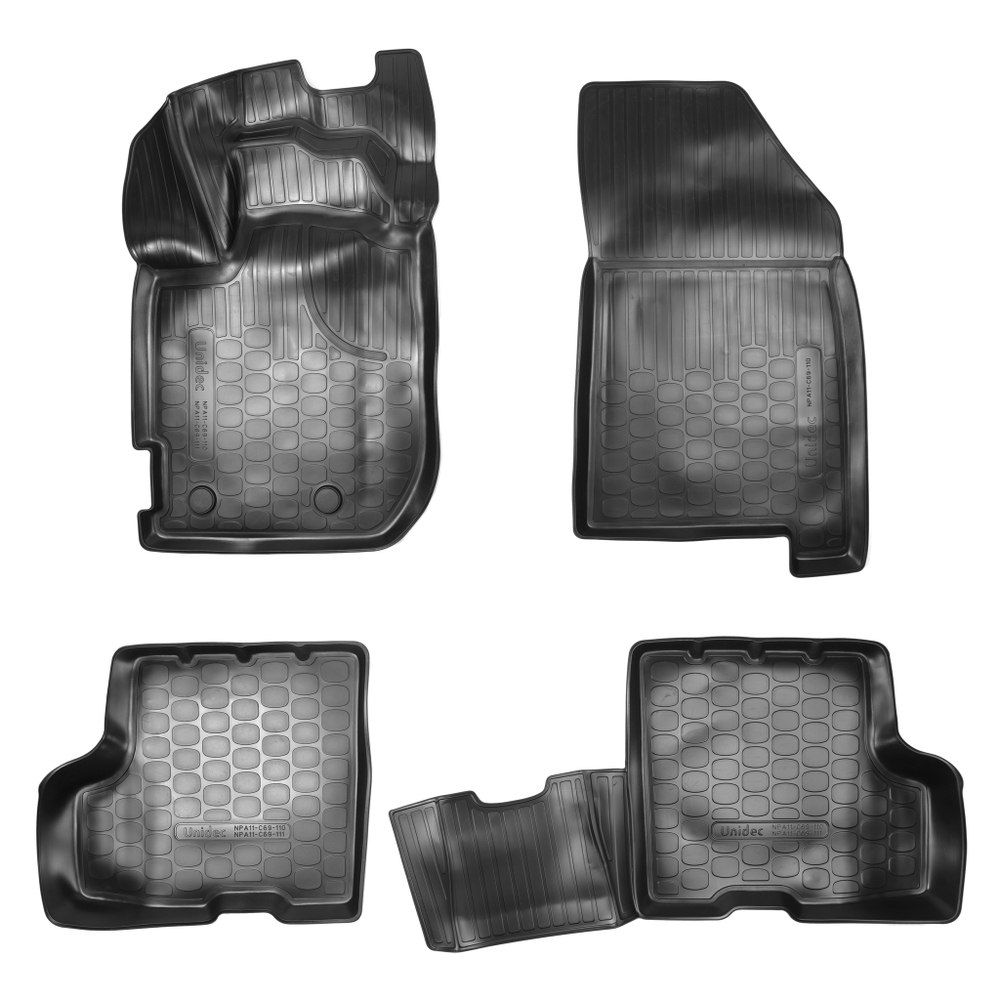 Ковры в салон Norplast/Unidec для Renault Duster в кузове HJD Euro (2018-), Черный, версия с ящиком под сиденьем, арт.NPA11-C69-110