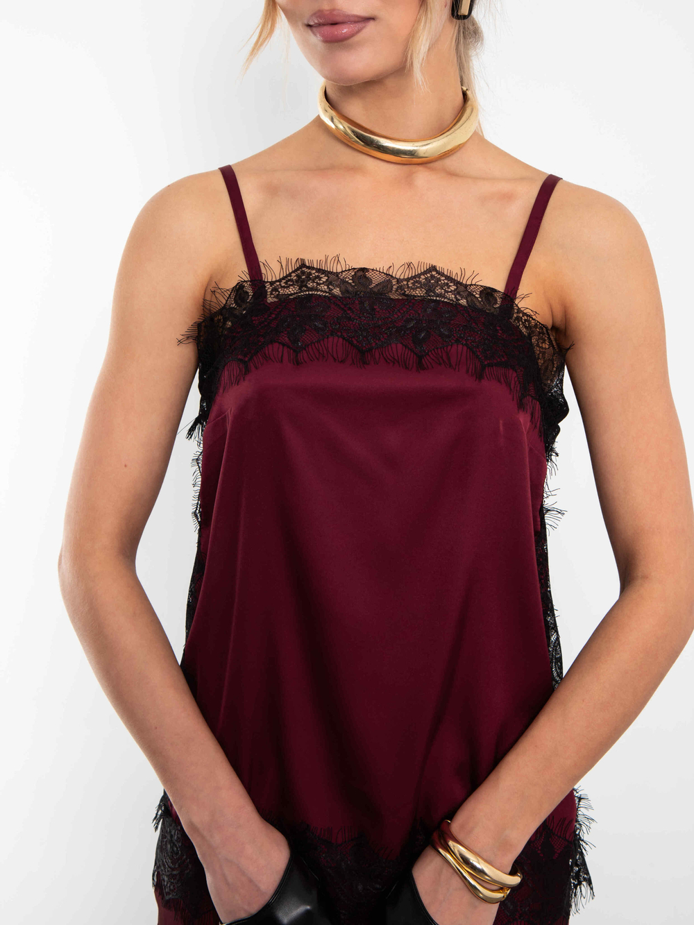 Блуза-топ Шантилье (бордовый)