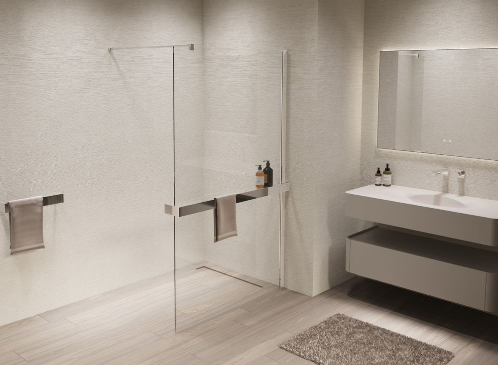 Душевая перегородка Walk-In VSW-1HR100CL, 1000*2000, хром, стекло прозрачное