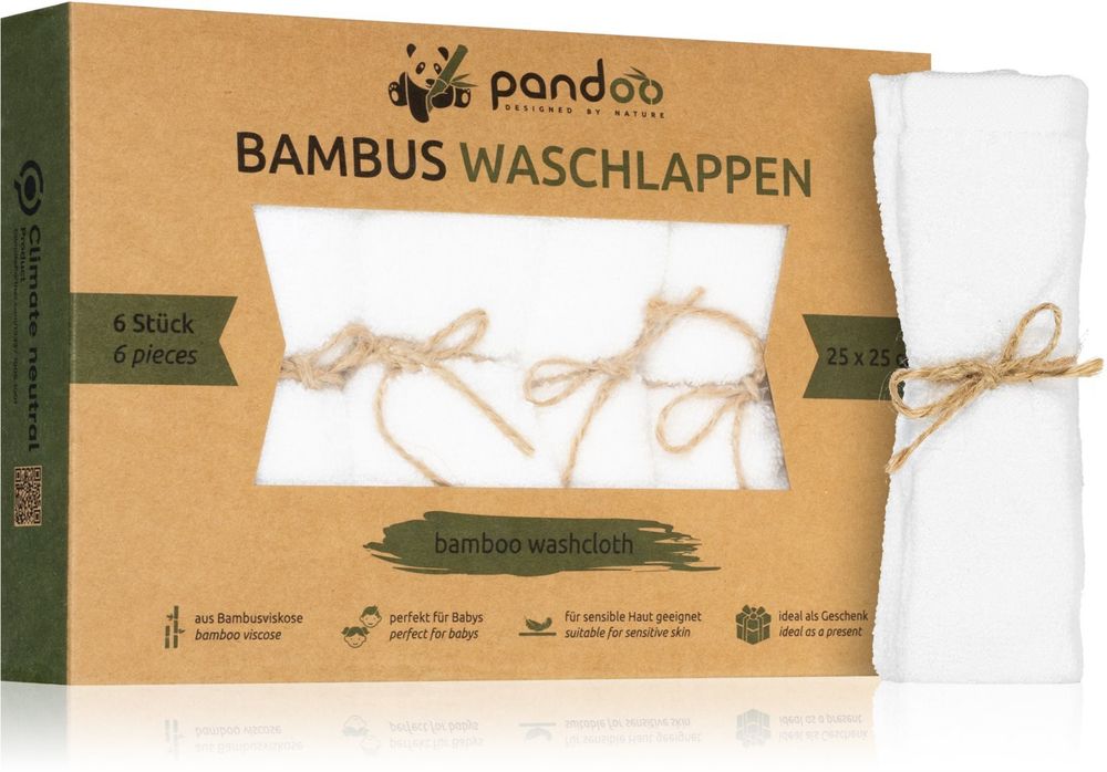 Pandoo мочалка для ванны Bamboo Washcloth