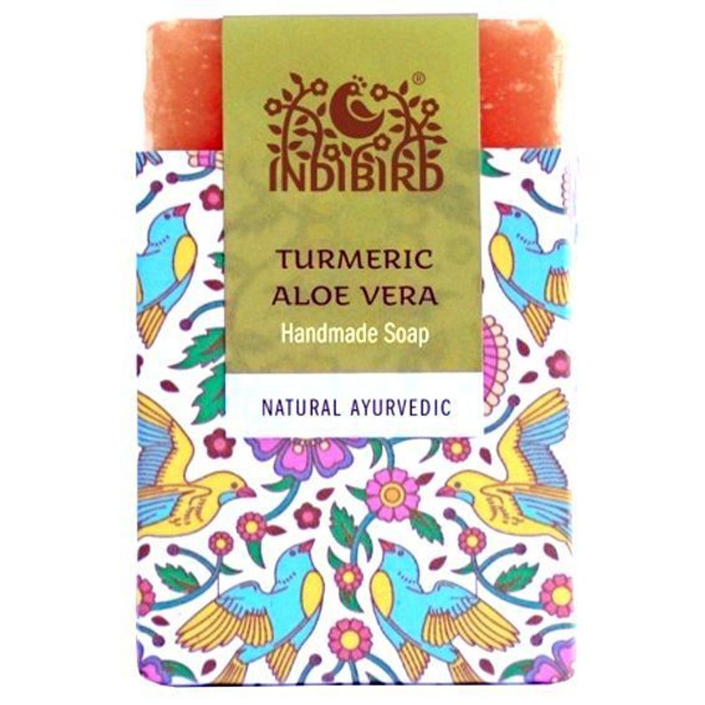 Мыло кусковое аюрведическое Indibird Куркума и Алое вера 100 г