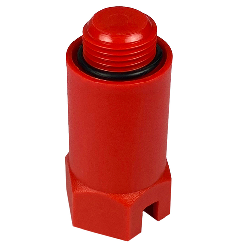 Заглушка резбовая PPRC 1/2" НР длинная,красная 30375