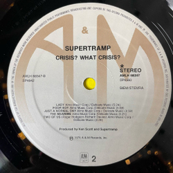 Винтажная виниловая пластинка LP Supertramp What Crisis (Holland 1975)