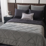 КПБ на резинке Сатин Velvet Premium с Одеялом VPR004, Евро, 4 наволочки, простынь 140*200*25