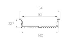 Профиль врезной алюминиевый LC-LPV-32154-2 Anod